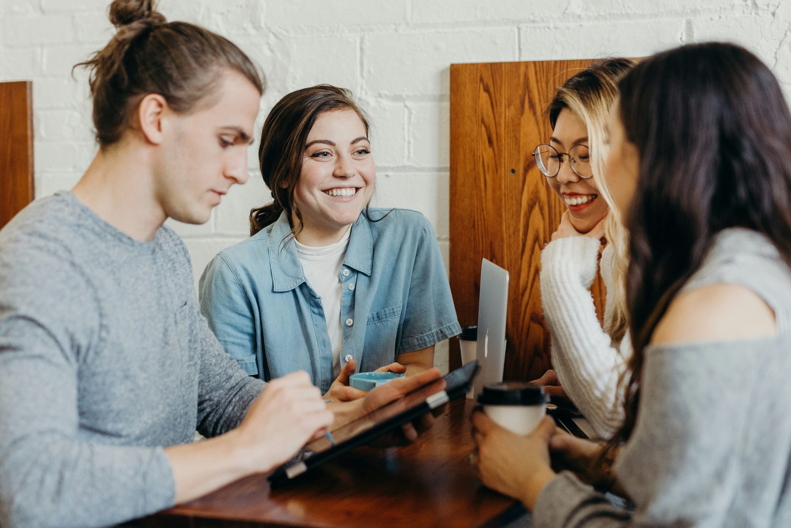 Group of young people at a table